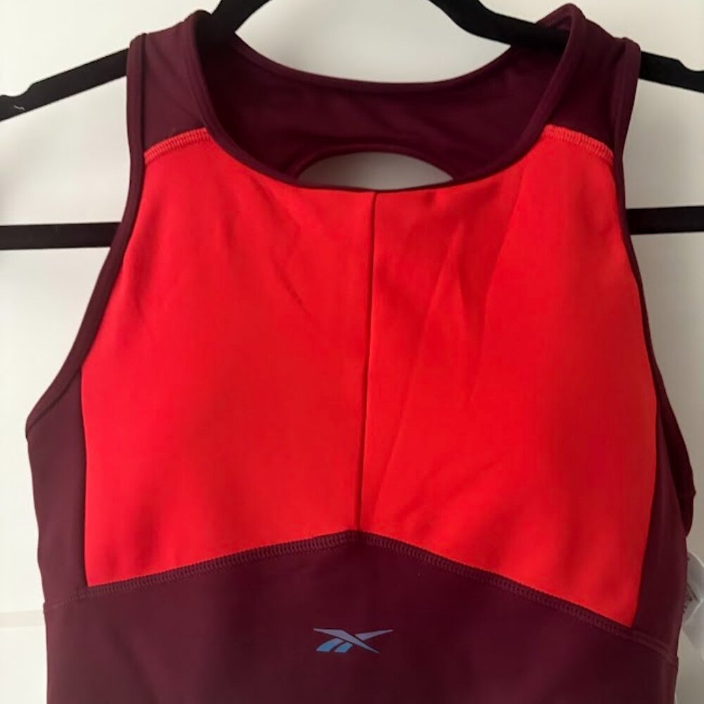 Reebok sports bra red and burgundy- Size Small